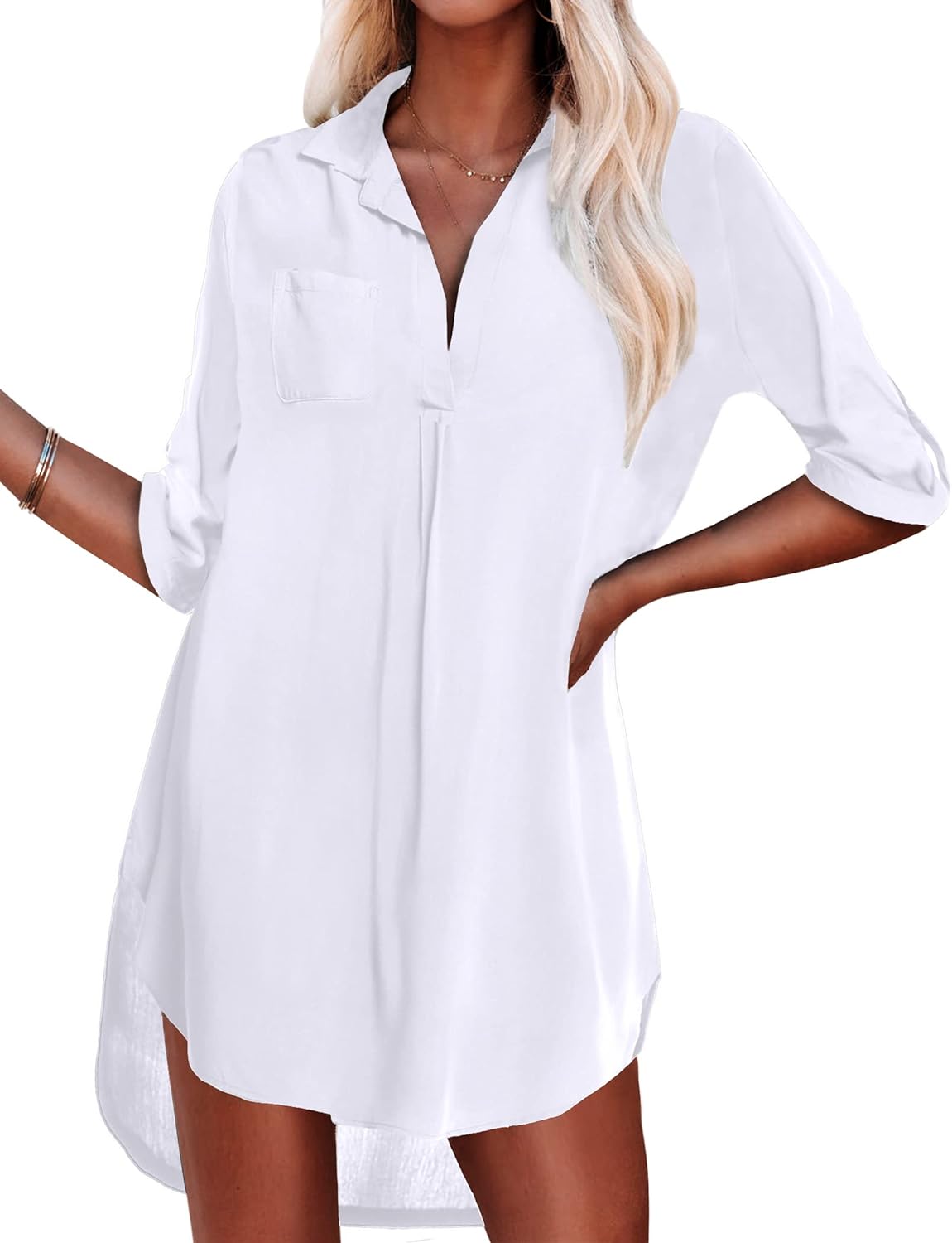 Women's Swimsuit Beach Cover up Shirt Bikini Beachwear Bathing Suit Beach Dress