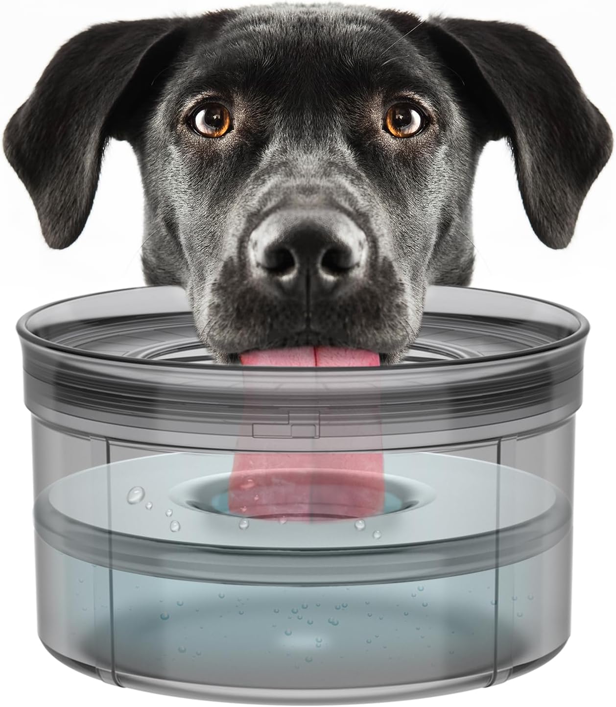 1Gallon Dog Water Bowl No Spill, Spill Proof Dog Bowl Bpa-Free, 3.8L/128Oz Large Capacity, No Splash Water Bowl with Non-Slip Base, Slobber Stopper Water Bowl for Messy Drinkers [Anti Digging Lip]